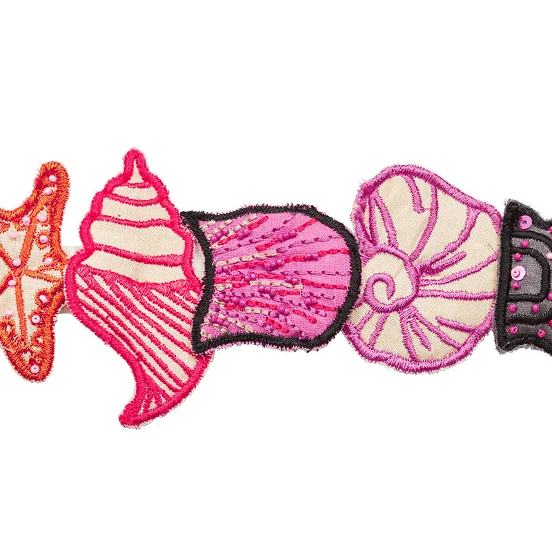 Schumacher Sea Treasures Tape trim in Pink (77261)