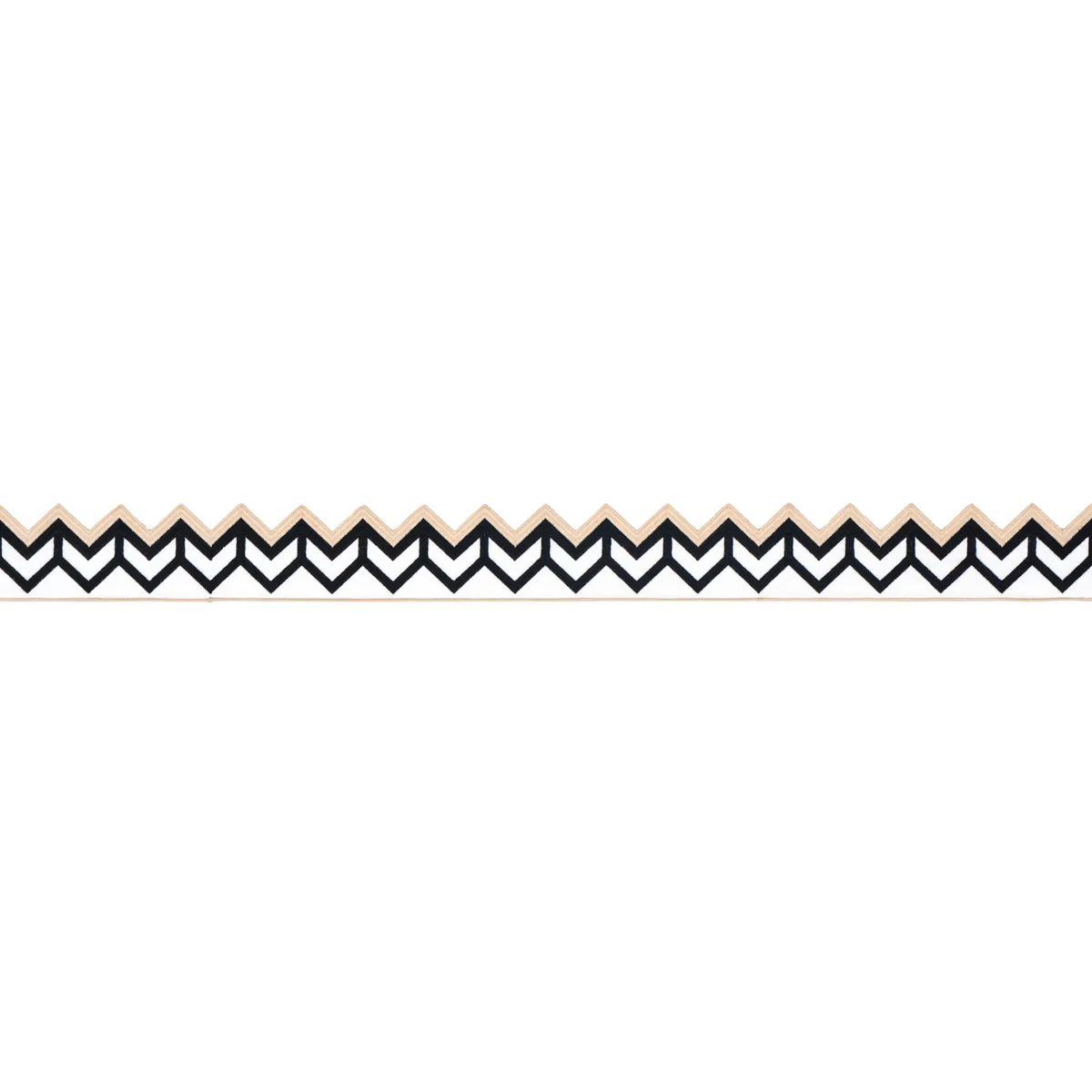 Schumacher Sparren Embroidered Tape trim in Black (83610)