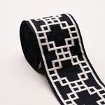 83593 | Squared Away Trellis Tape - Black Schumacher Squared Away Trellis Tape trim in Black (83593)