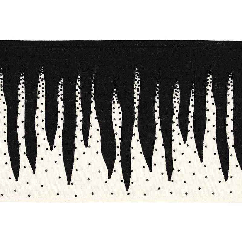 Schumacher Stalactite Tape trim in Black & White (79670)