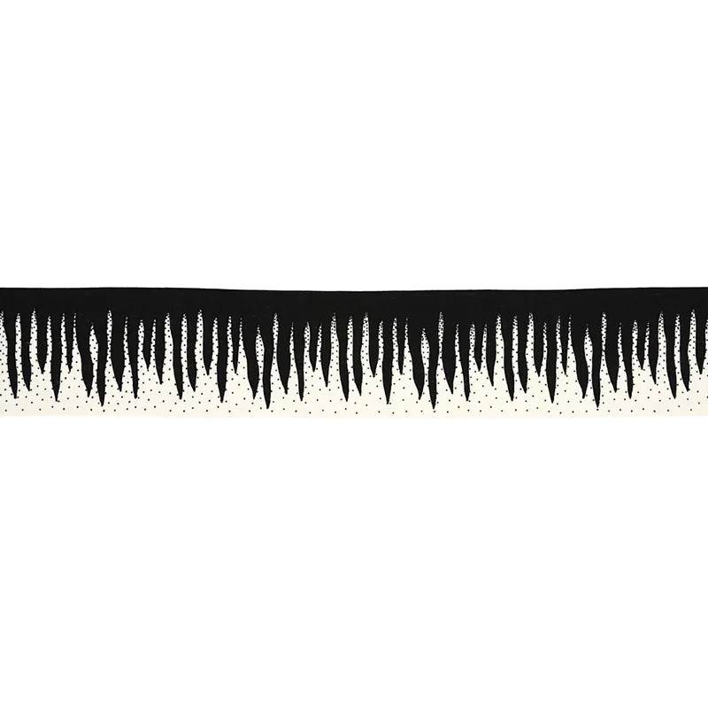 Schumacher Stalactite Tape trim in Black & White (79670)
