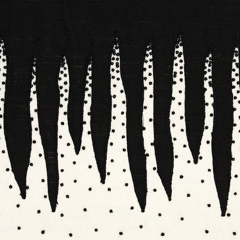 79670 | Stalactite Tape - Black & White Schumacher Stalactite Tape trim in Black & White (79670)