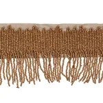 77372 | Starling Beaded Fringe - Gold Schumacher Starling Beaded Fringe trim in Gold (77372)