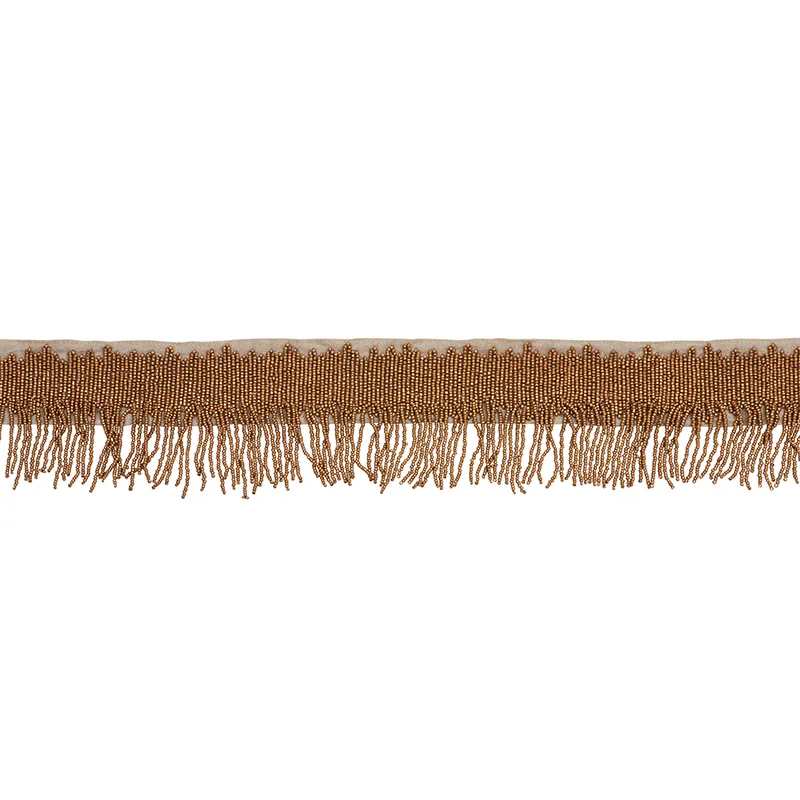 Schumacher Starling Beaded Fringe trim in Gold (77372)