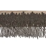77370 | Starling Beaded Fringe - Pewter Schumacher Starling Beaded Fringe trim in Pewter (77370)