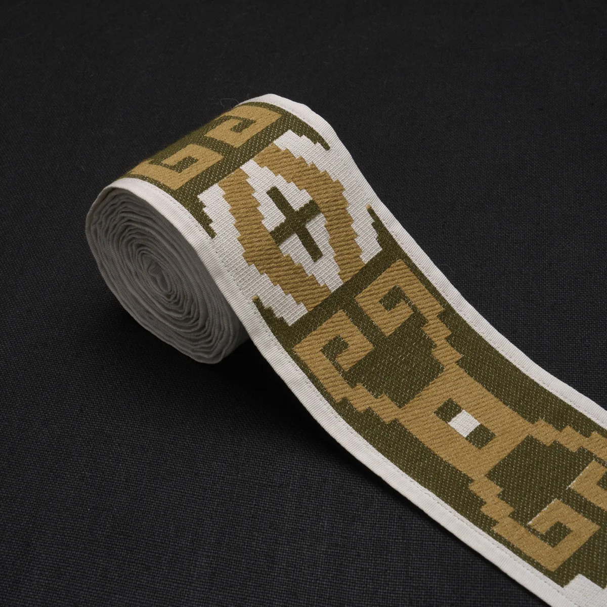 87041 | Storm Pattern Tape - Green Schumacher Storm Pattern Tape trim in Green (87041)