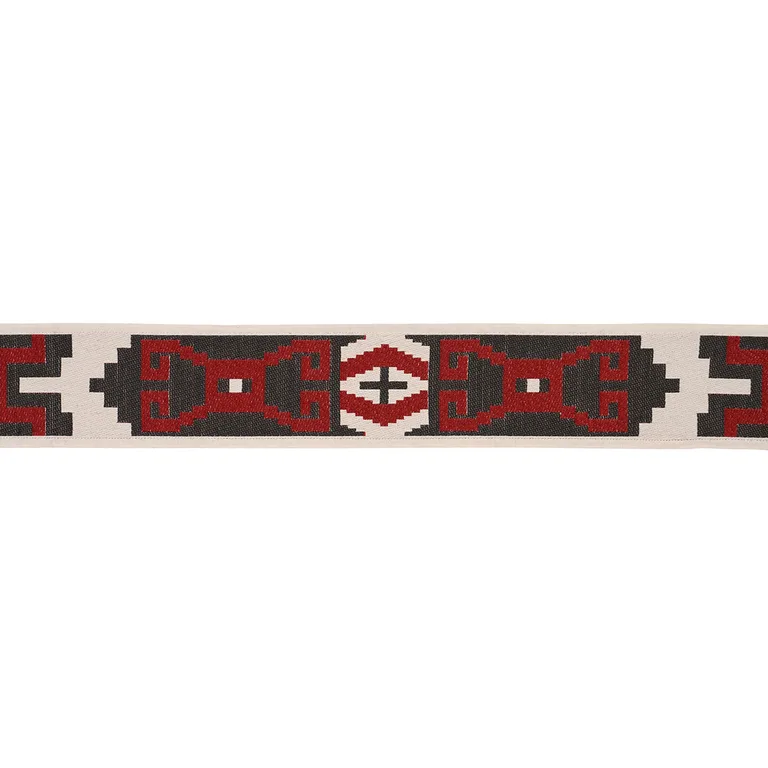 Schumacher Storm Pattern Tape trim in Red (87042)
