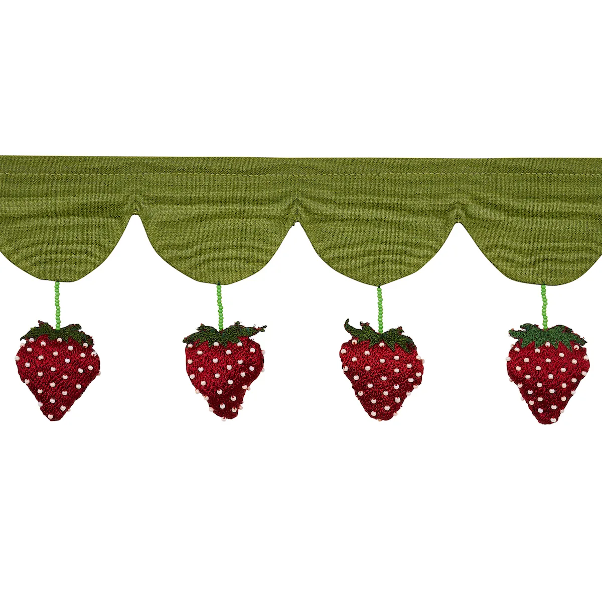 Schumacher Strawberry Jam Trim in Green (82250)