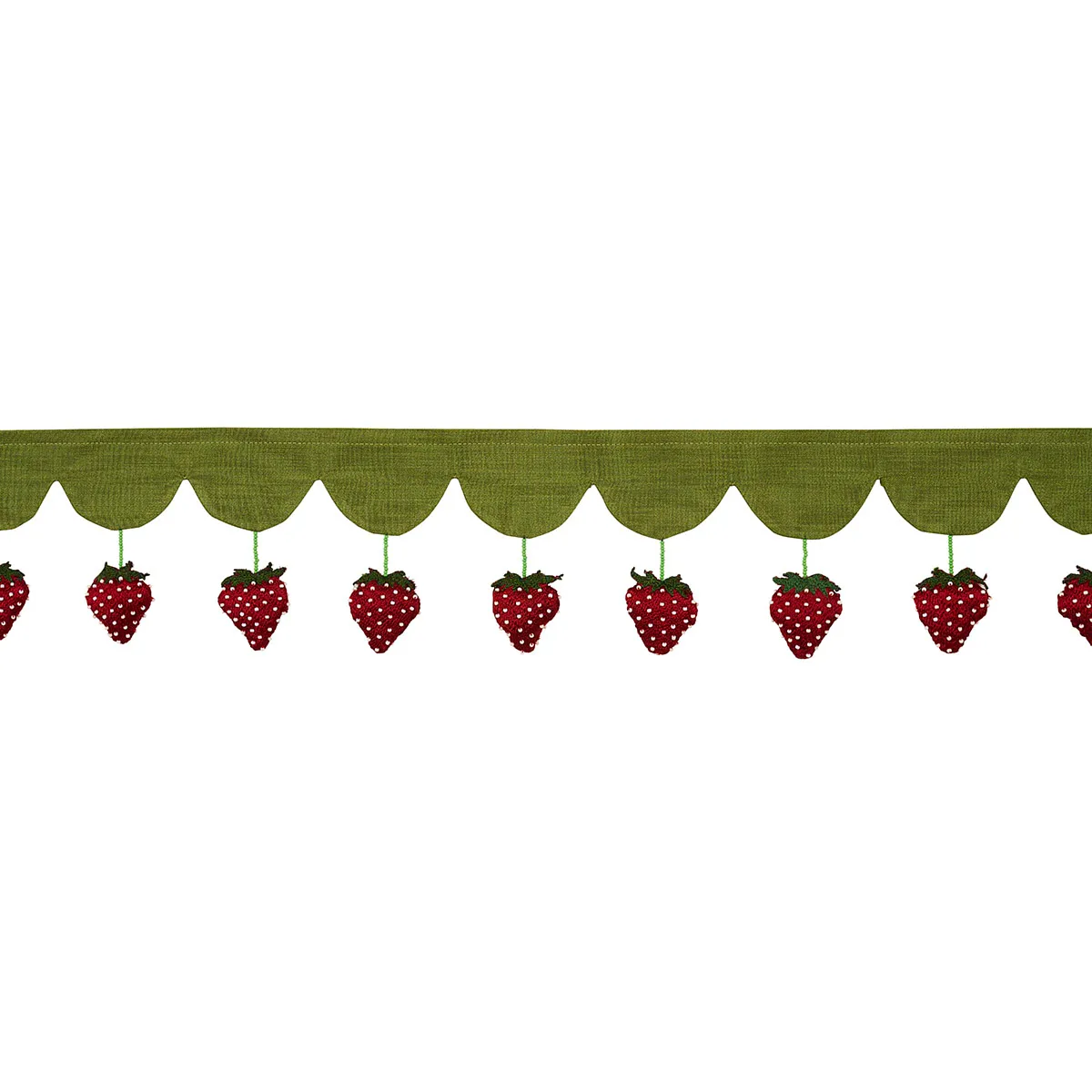 Schumacher Strawberry Jam Trim in Green (82250)