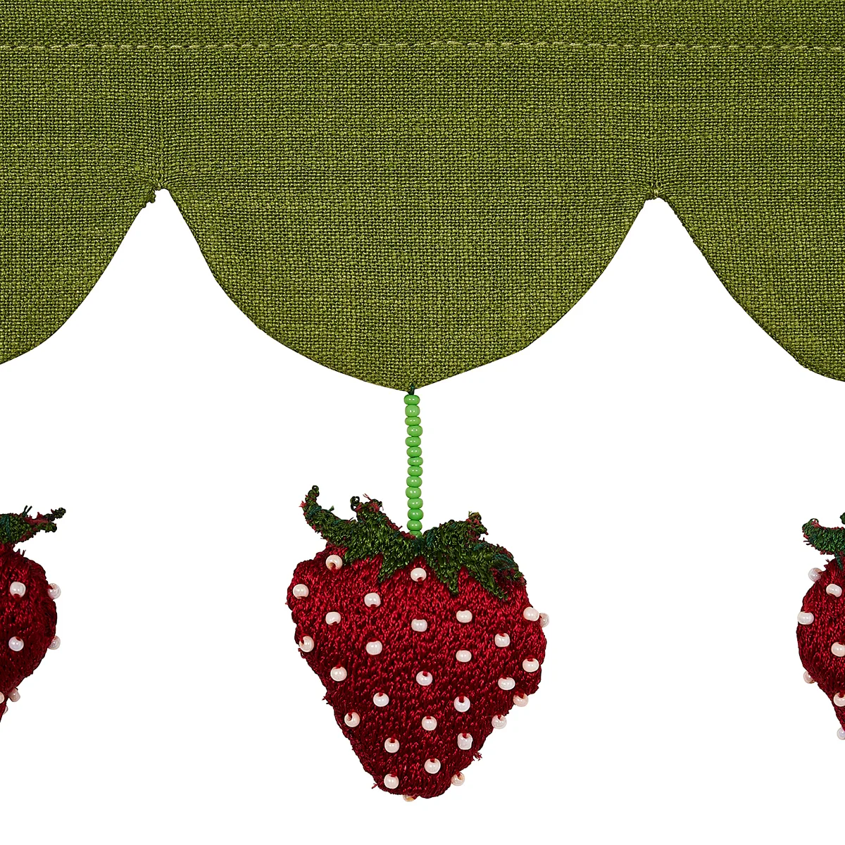 82250 | Strawberry Jam Trim - Green Schumacher Strawberry Jam Trim in Green (82250)