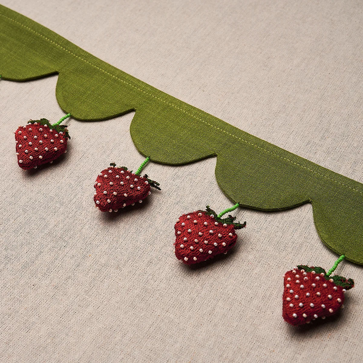 82250 | Strawberry Jam Trim - Green Schumacher Strawberry Jam Trim in Green (82250)