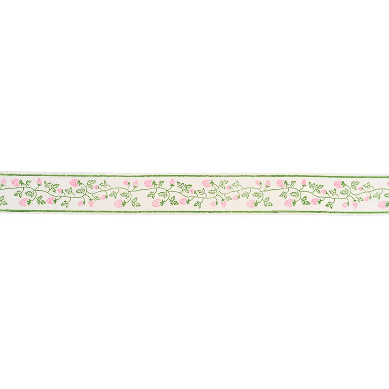 Schumacher Strawberry Trail Hand Block Trim in Green (85461)