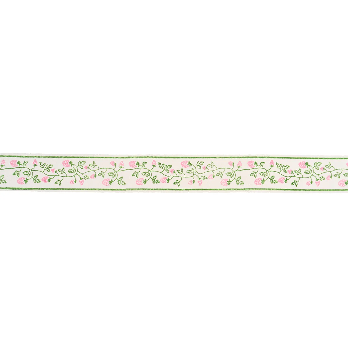 Schumacher Strawberry Trail Hand Block Trim in Green (85461)