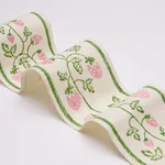 85461 | Strawberry Trail Hand Block Trim - Green Schumacher Strawberry Trail Hand Block Trim in Green (85461)