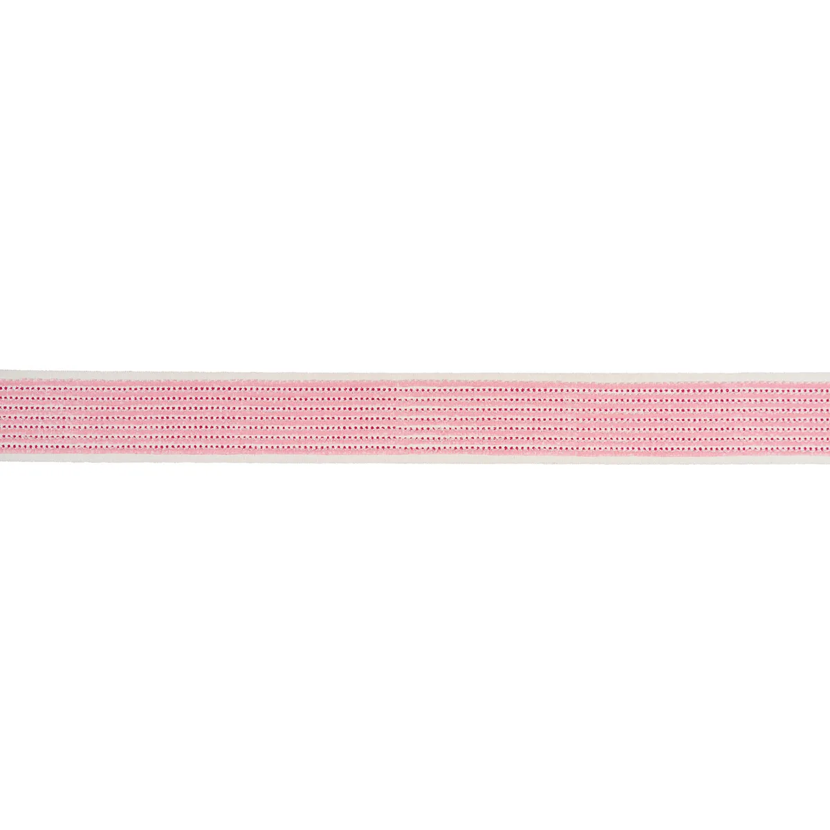 Schumacher Stripe & Dot Hand Block Trim in Pink (85420)