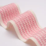 85420 | Stripe & Dot Hand Block Trim - Pink Schumacher Stripe & Dot Hand Block Trim in Pink (85420)