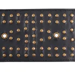 76092 | Studded Leather Trim - Black Schumacher Studded Leather Trim in Black (76092)