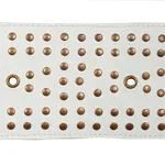 76090 | Studded Leather Trim - Ivory Schumacher Studded Leather Trim in Ivory (76090)