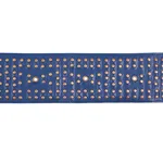 76093 | Studded Leather Trim - Navy Schumacher Studded Leather Trim in Navy (76093)
