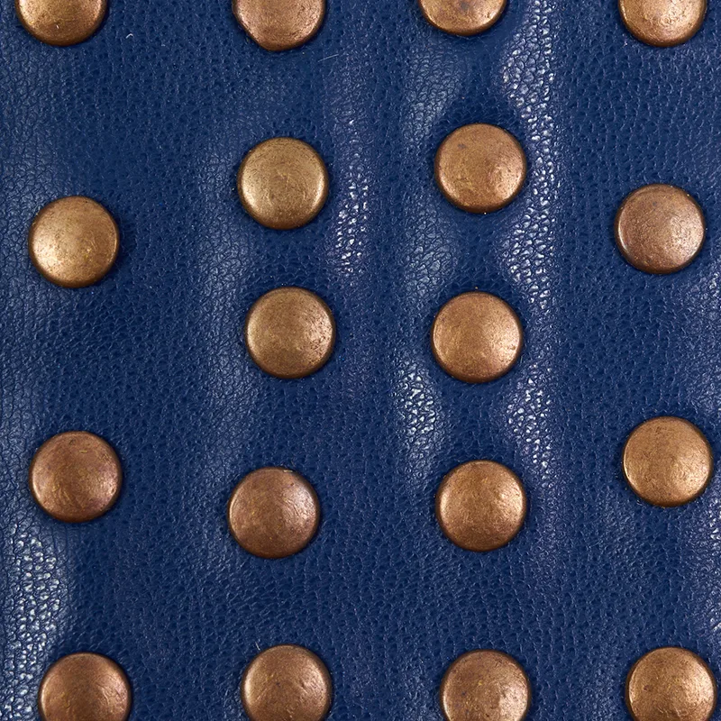 76093 | Studded Leather Trim - Navy Schumacher Studded Leather Trim in Navy (76093)