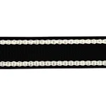 83674 | Sullivan Tape Narrow Indoor/Outdoor - Black Schumacher Sullivan Tape Narrow Indoor/Outdoor trim in Black (83674)