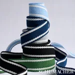 83672 | Sullivan Tape Narrow Indoor/Outdoor - Green Schumacher Sullivan Tape Narrow Indoor/Outdoor trim in Green (83672)