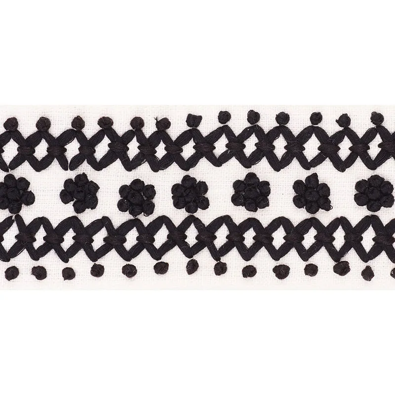 Schumacher Sunnyvale Tape trim in Black (70639)
