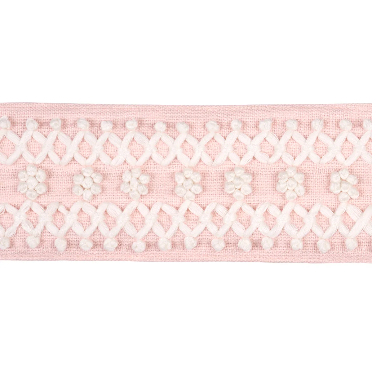 Schumacher Sunnyvale Tape trim in Blush (85300)