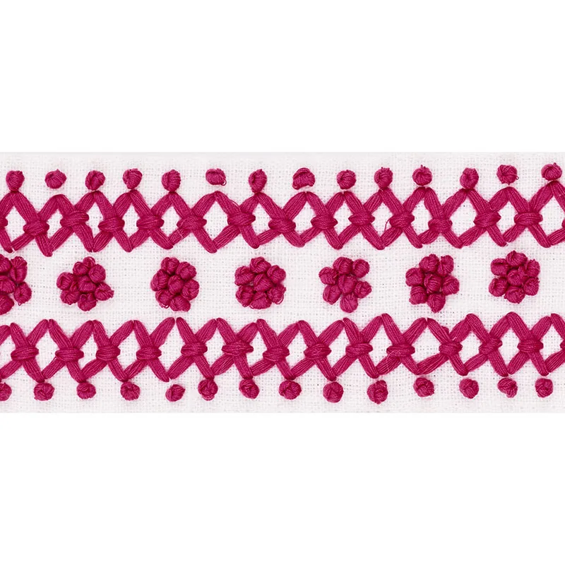 Schumacher Sunnyvale Tape trim in Pink (70634)