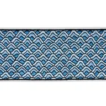 Schumacher Sunrise Embroidery Tape trim in Blues (80893)