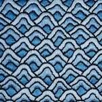 Schumacher Sunrise Embroidery Tape trim in Blues (80893)