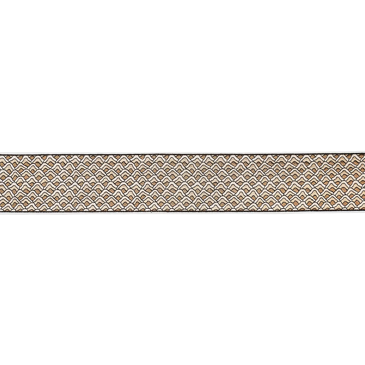 Schumacher Sunrise Embroidery Tape trim in Sand (80890)