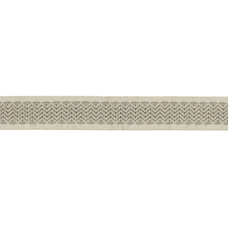Schumacher Sunset Strip Tape trim in Platinum (68650)