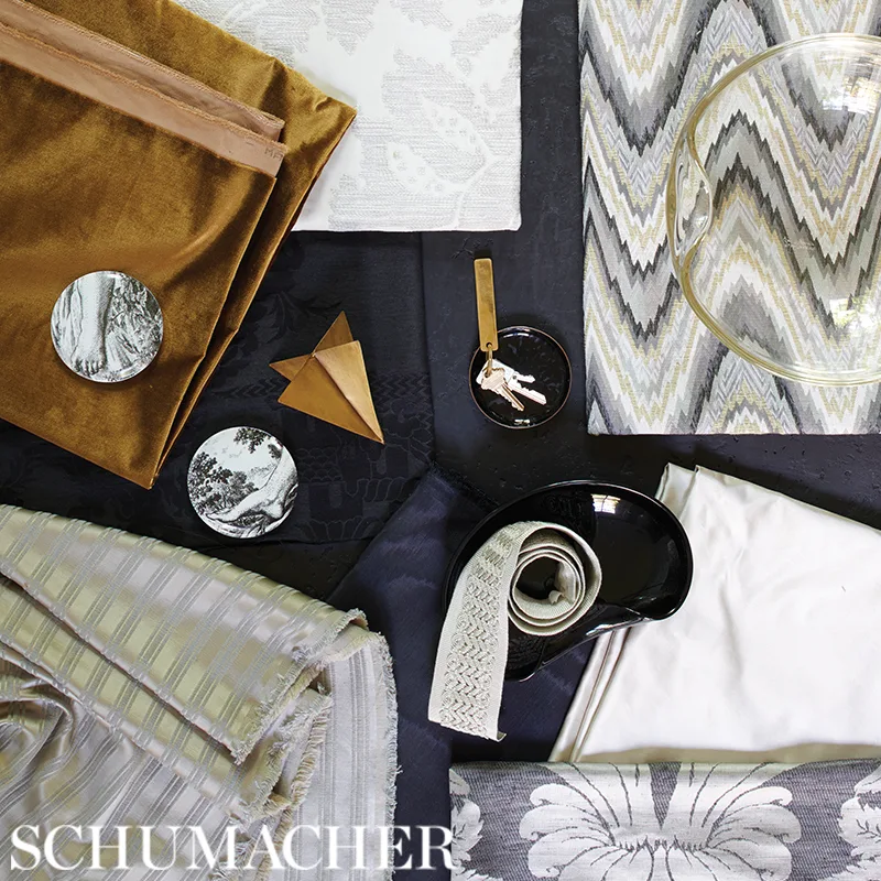 Schumacher Sunset Strip Tape trim in Platinum (68650)