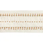 69312 | Tahiti Tape - Ivory Schumacher Tahiti Tape trim in Ivory (69312)