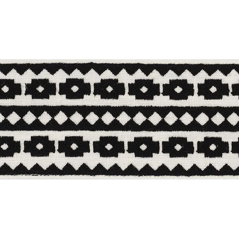 Schumacher Talitha Tape trim in Black (70642)