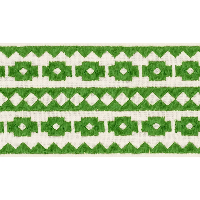 Schumacher Talitha Tape trim in Green (70644)