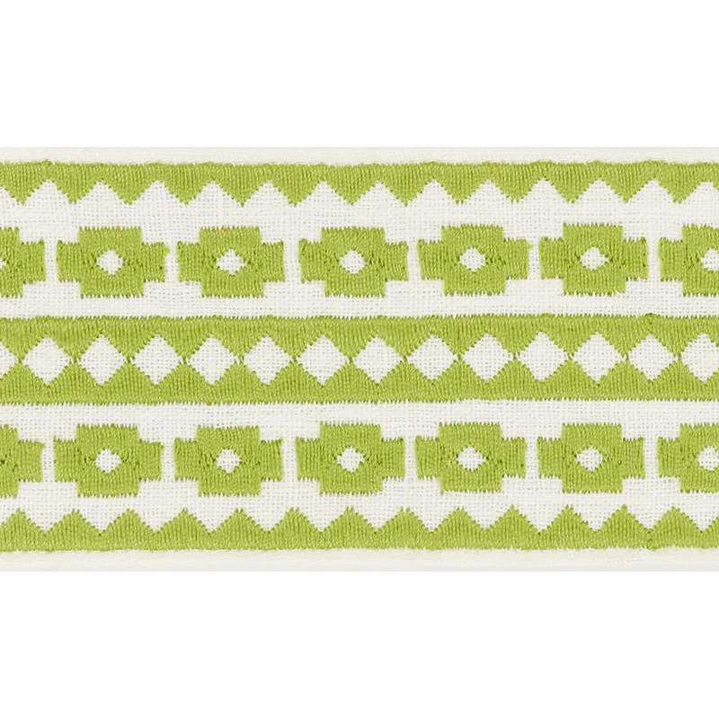 Schumacher Talitha Tape trim in Leaf (70640)