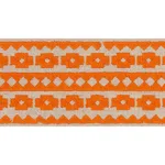 70647 | Talitha Tape - Orange on Natural Schumacher Talitha Tape trim in Orange on Natural (70647)