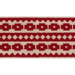 70646 | Talitha Tape - Red on Natural Schumacher Talitha Tape trim in Red on Natural (70646)