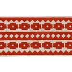 79921 | Talitha Tape - Terracotta on Natural Schumacher Talitha Tape trim in Terracotta on Natural (79921)