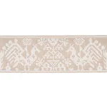 80002 | Tarpan Embroidered Tape - Natural Schumacher Tarpan Embroidered Tape trim in Natural (80002)