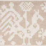 80002 | Tarpan Embroidered Tape - Natural Schumacher Tarpan Embroidered Tape trim in Natural (80002)