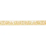 80001 | Tarpan Embroidered Tape - Yellow Schumacher Tarpan Embroidered Tape trim in Yellow (80001)