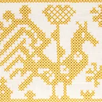 80001 | Tarpan Embroidered Tape - Yellow Schumacher Tarpan Embroidered Tape trim in Yellow (80001)