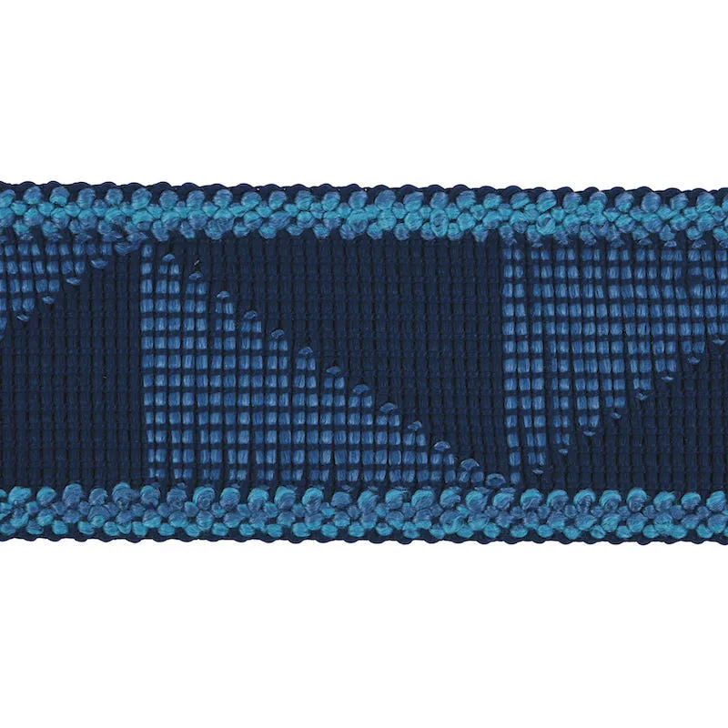 Schumacher Teague Tape Indoor/Outdoor trim in Blue (78530)