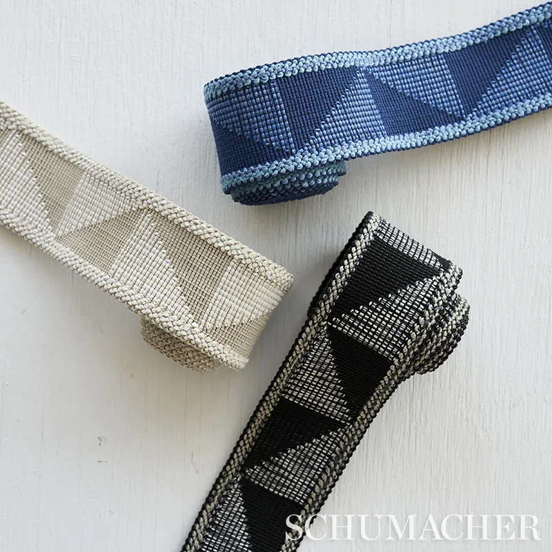 78530 | Teague Tape Indoor/Outdoor - Blue Schumacher Teague Tape Indoor/Outdoor trim in Blue (78530)