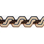 Schumacher The Twist Embroidered Tape trim in Brown (83632)
