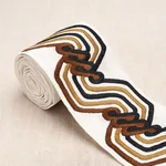 Schumacher The Twist Embroidered Tape trim in Brown (83632)
