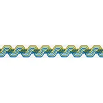 83631 | The Twist Embroidered Tape - Peacock Schumacher The Twist Embroidered Tape trim in Peacock (83631)